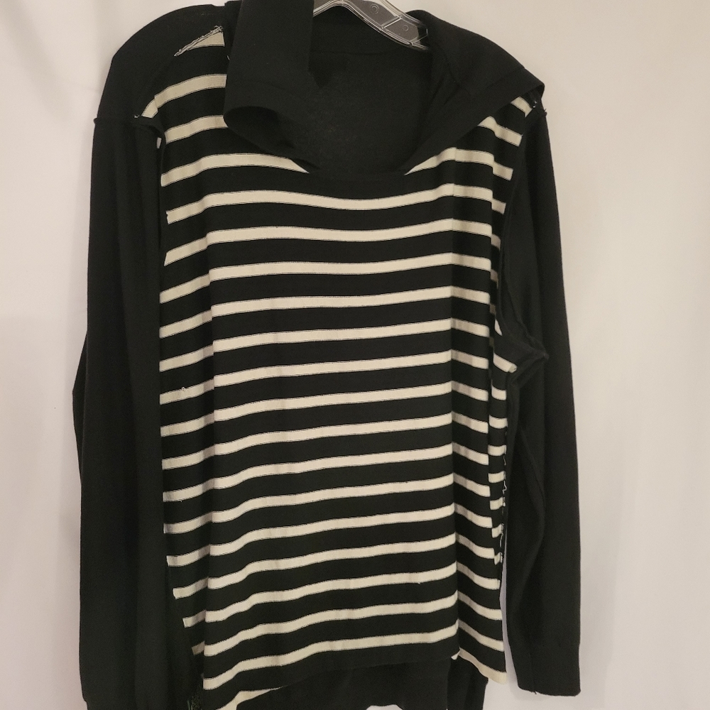 Ralph Lauren 3X Black Pullover Sweater w/Blk&Wht Inset Neckline NWT - Picture 11 of 11